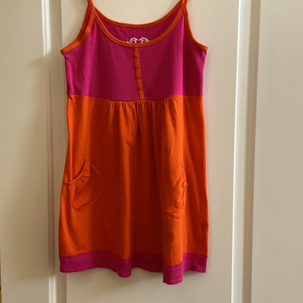 Bright coloured babydoll style top/dress in size L